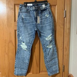 Judy Blue Acid Wash Destroyed Boyfriend Jeans Size 13